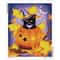 Sparkly Selections Cat in Pumpkin with Witch Hat Diamond Painting Kit